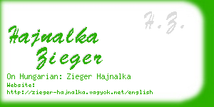 hajnalka zieger business card